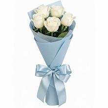 Букет 5 Белых роз Проуд в Бутырке