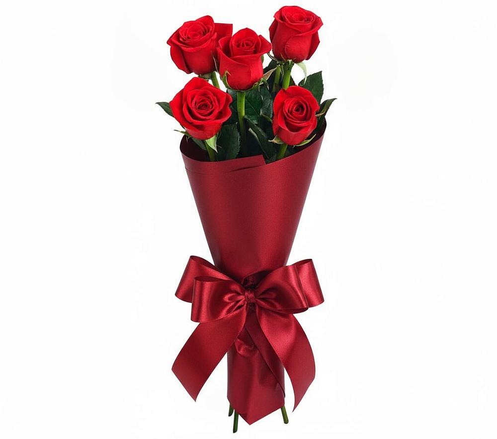 Букет 5 Красных роз Эдлесс Лав в Бутырке