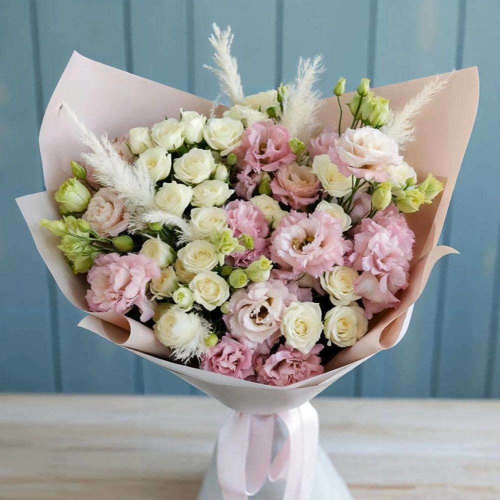 Букет цветов из: Альстромерии и Розы в Бутырке