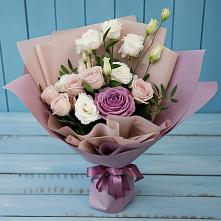 Букет цветов из:  Розы и Лизиантусы в Бутырке