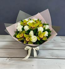 Букет цветов из:  Орхидеи и Розы в Бутырке