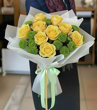 Букет цветов из:  Хризантемы и Розы в Бутырке
