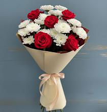 Букет цветов из:  Розы и Хризантемы в Бутырке