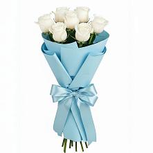 Букет 7 белых роз Проуд в Бутырке