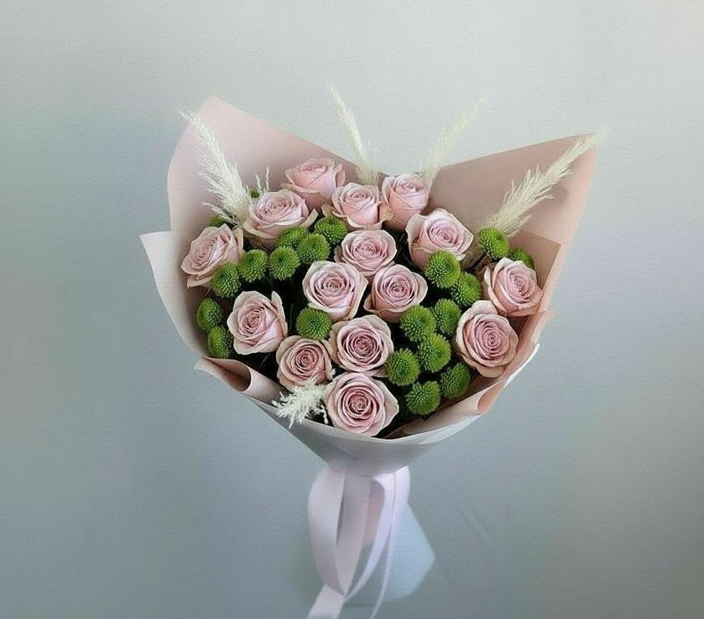 Букет цветов из: Розы и Хризантемы в Бутырке