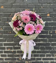 Букет цветов из:  Герберы и Хризантемы в Бутырке