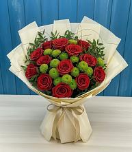 Букет цветов из:  Розы и Хризантемы в Бутырке