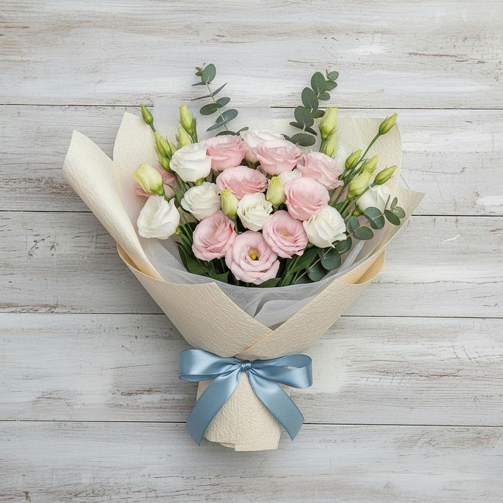 Букет цветов из: Лизиантусы в Бутырке